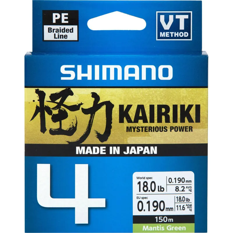 Betaalbaar Shimano Kairiki 4 Mantis Green 300m 0.21mm
