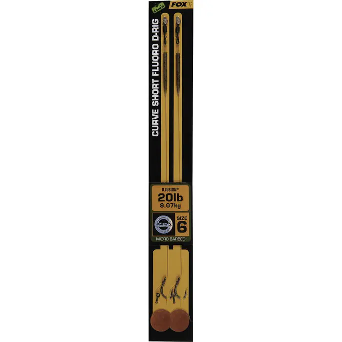 Populair Fox Edges Curve Short Fluoro D-Rig 20lb Illusion Size 6
