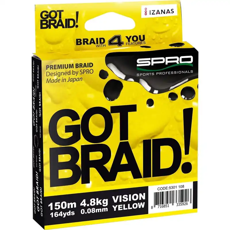 Actieprijs Spro Got Braid Yellow 0.10mm 150m - Voorradig