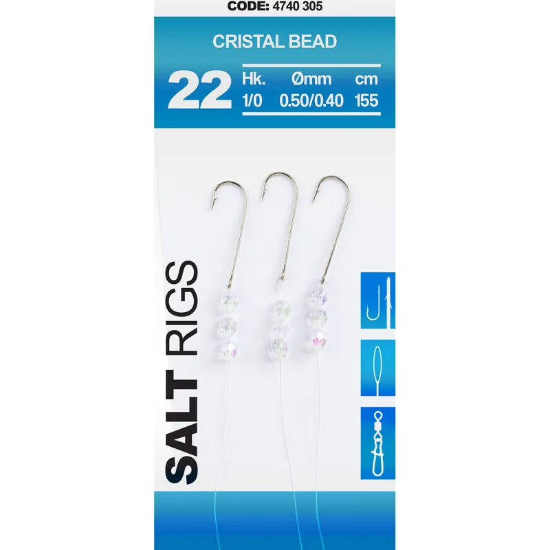 Actieprijs Spro Saltwater Salt Rig #22 cristal Bead #4 0.50mm - 0.35mm