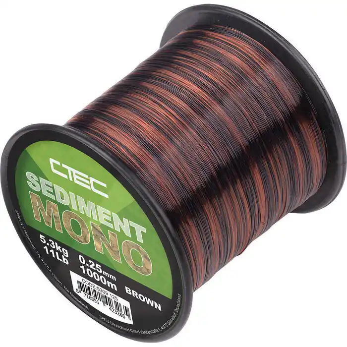 Spro C-Tec Sediment Mono Brown 1000m 0.25mm 5.3kg - Voorradig Gratis Retour