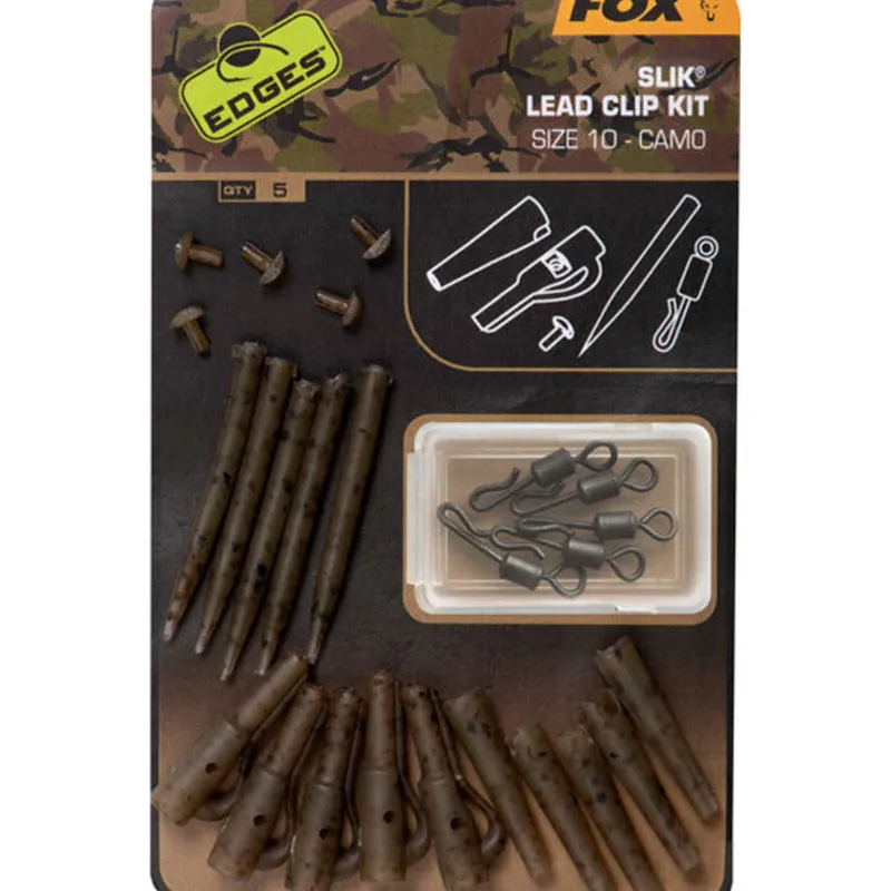 Fox Edges Camo Slik Lead Clip Kit Size 10 Koop Vandaag