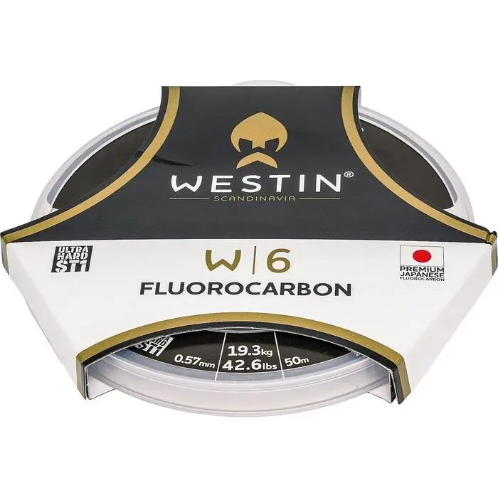 Beperkte Voorraad Westin W6 ST1 Fluorocarbon 50m 0.52mm 17.5kg Clear