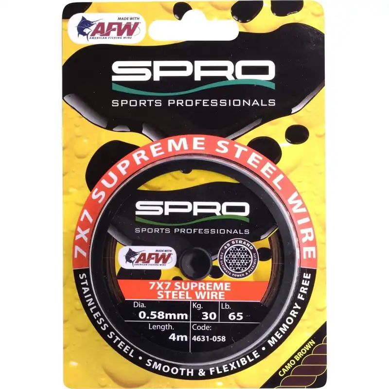 Spro 7x7 Supreme Steel Wire 0.46mm 18kg 4m - Voorradig Rechtstreeks Van De Fabrikant