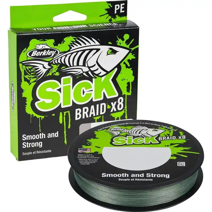 Berkley Sick Braid 8 Moss Green 150m 0.06mm - Voorradig Veilige Betaling