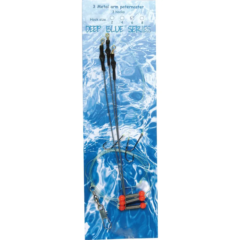 Deep Blue Flat Sea Rig 3-Arm Metaal 3-Haaks H2 - Voorradig Gereduceerde Prijs