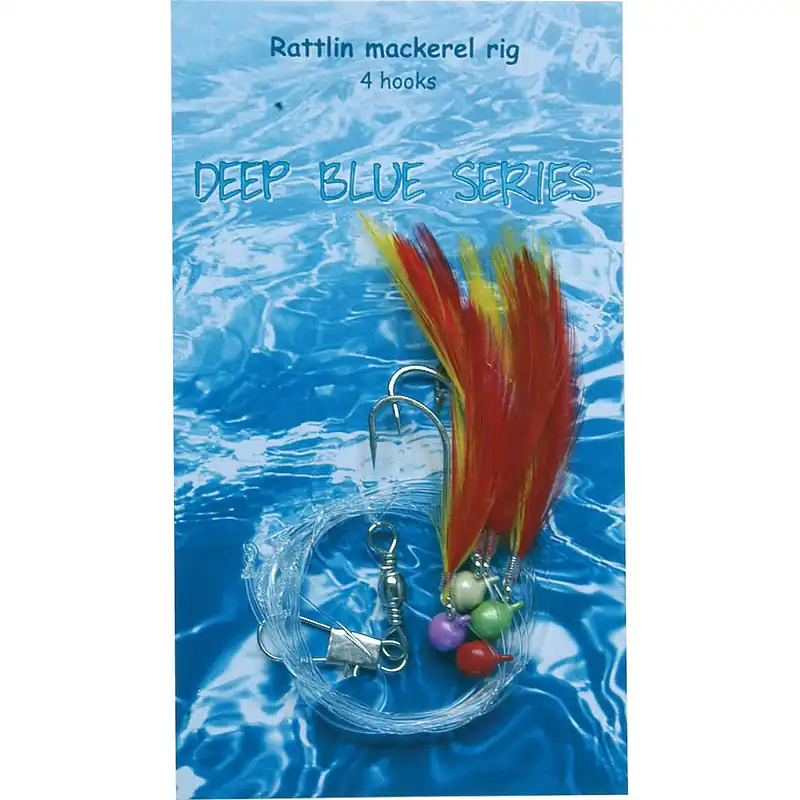 Exclusieve Aanbieding Deep Blue Ratelende Makreel Onderlijn 4-Haken #1