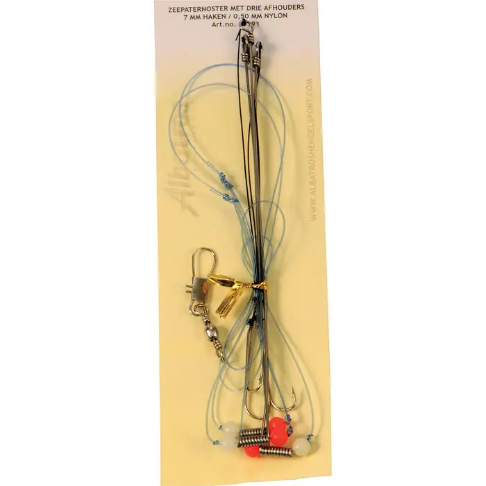 Favoriet Albatros Paternoster 3-haaks 7mm kralen