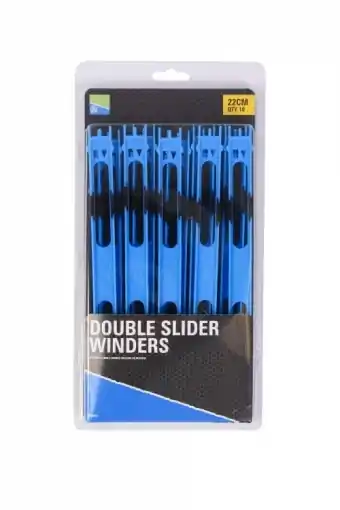 Gratis Retour Preston Double Slider Winders 22cm/Blauw