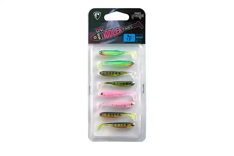 Direct Beschikbaar Fox Rage Micro Tiddler Fast UV Mixed Colour Pack 5cm