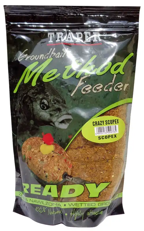 Traper Method Feeder Ready Groundbait Crazy Scopex 750gr Bestel Nu