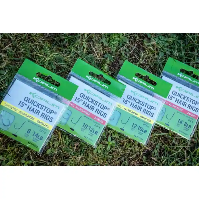 Korum Supersteel Big Fish Hair Rigs + Quickstop Barbed Bestel Nu