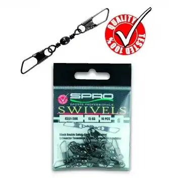 SPRO Barrel Swivel + Double Safety Snap Veilige Betaling