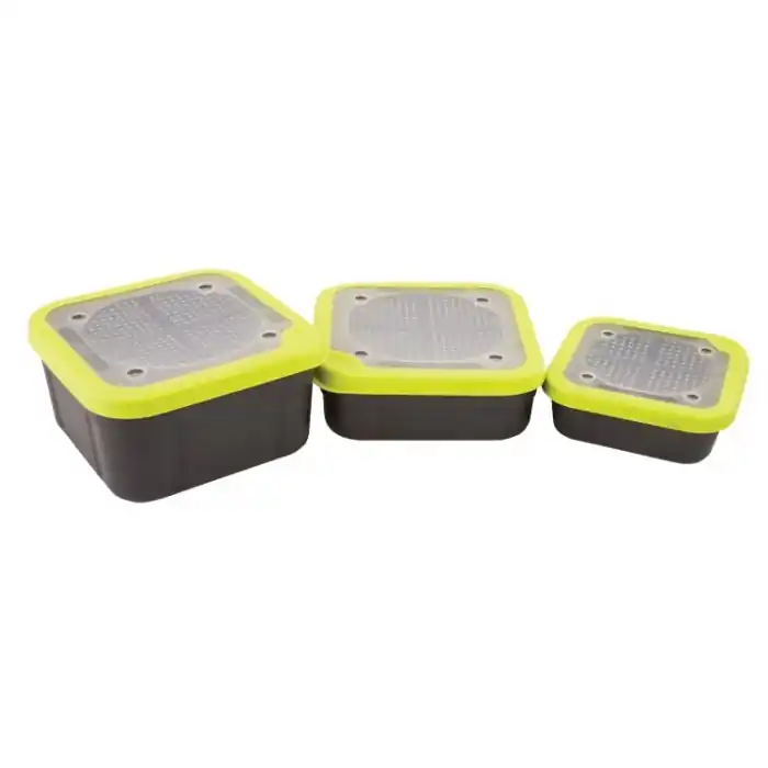 Matrix Bait Boxes Grey/Lime Perforated Hoge Kwaliteit