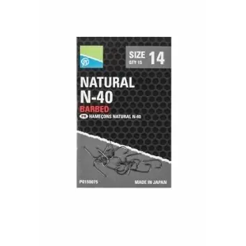 Preston Natural N-40 Haak Barbed Superprijs