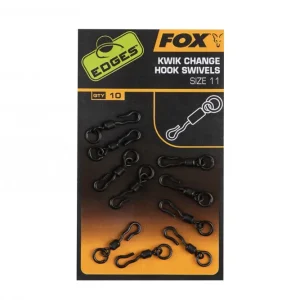 Fox Edges Kwik Change Mini Hook Swivels Maat 11 Direct Beschikbaar
