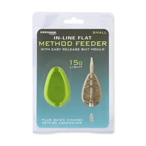Direct Verzonden Drennan In-Line Flat Method Feeder + Bait Mould Small