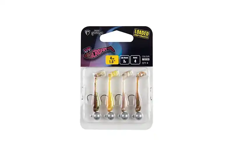 Fox Rage Micro Fry Mixed UV Colour Pack Loaded 4cm/3gr Koop Online