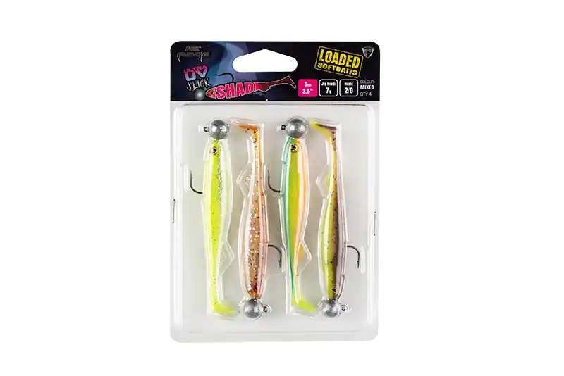 Lage Kosten Fox Rage Slick Shad Mixed UV Colour Pack Loaded
