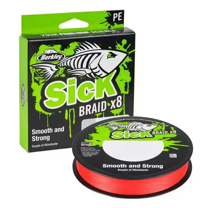 Tijdelijk Beschikbaar Berkley Sick Braid X8 Rood
