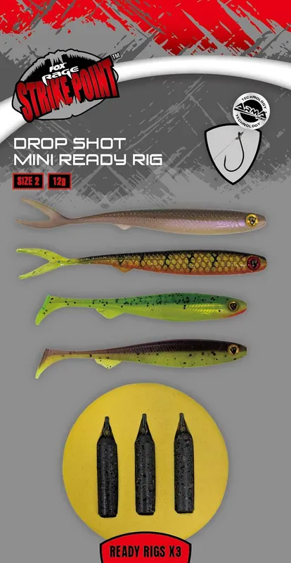 Fox Rage Drop Shot Mini Ready Rig Size 2 Speciale Aanbieding