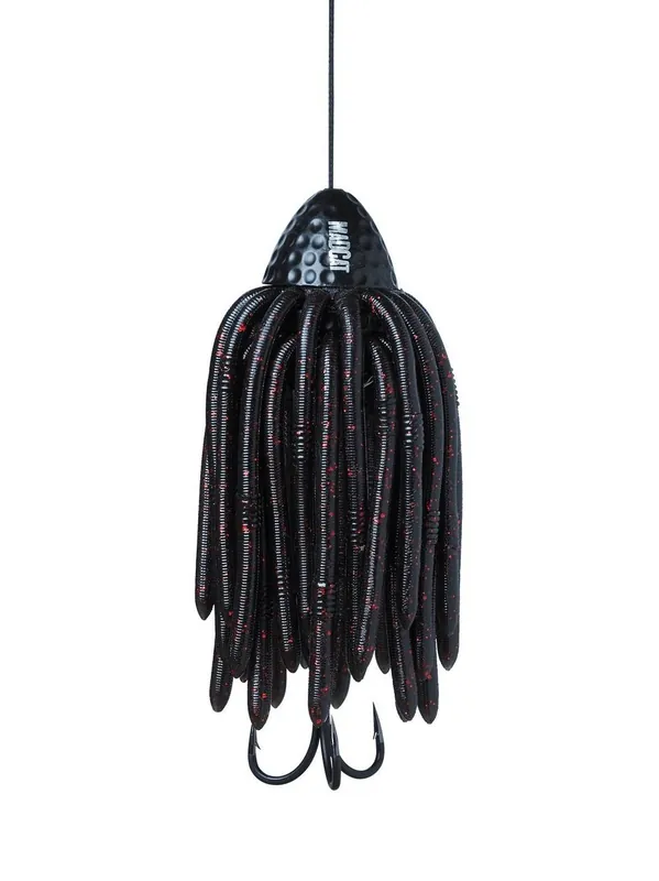 MadCat Worms Teaser Black 100gr/35cm/100kg/#2/0 Aanbieding
