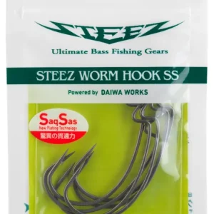 Daiwa Steez Worm SS Wide Offset Single Roofvishaak Actieprijs