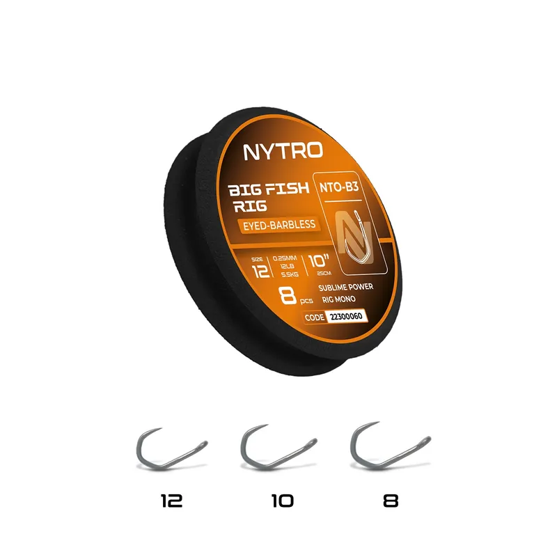 Nytro Big Fish Ready Tied Rigs Barbless (8st) Op = Op