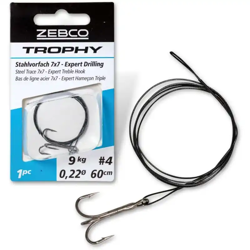 Zebco Trophy Steel Trace 7x7 Treble Hook 9kg 4 60cm Betrouwbaar