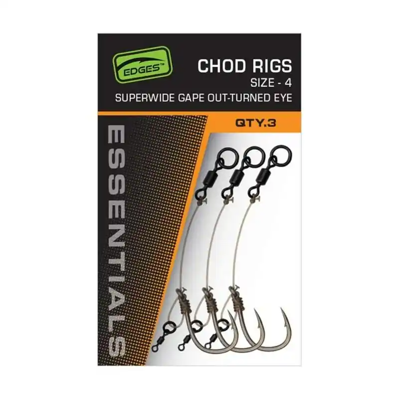 Fox Edges Super Wide Gape Chod Rigs Size 4 Express Levering