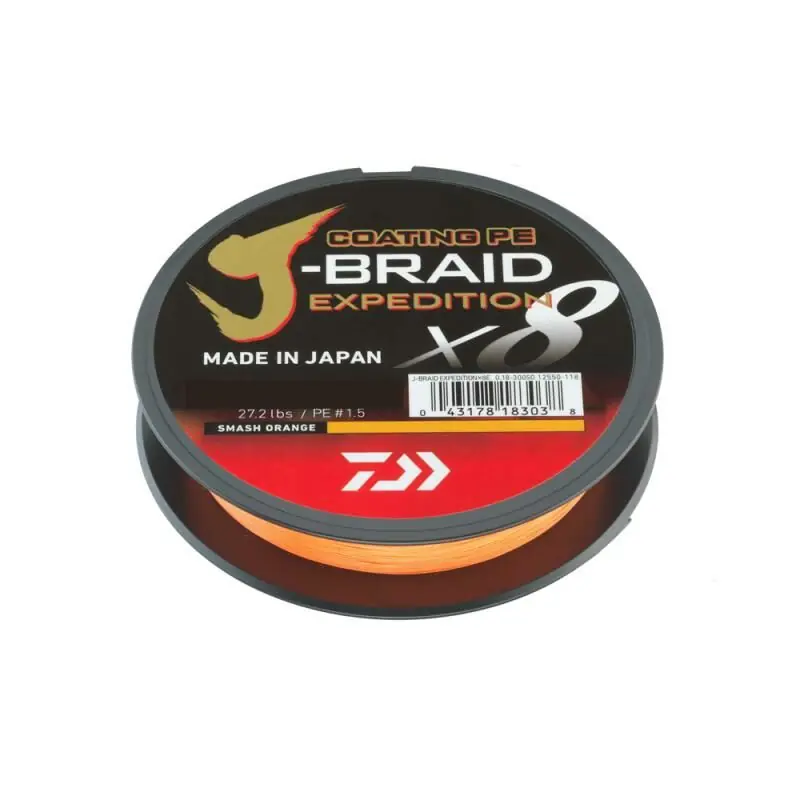 Lage Prijs Daiwa J-Braid Expedition X8E Smash Orange 150m 0.22mm - 19.5kg
