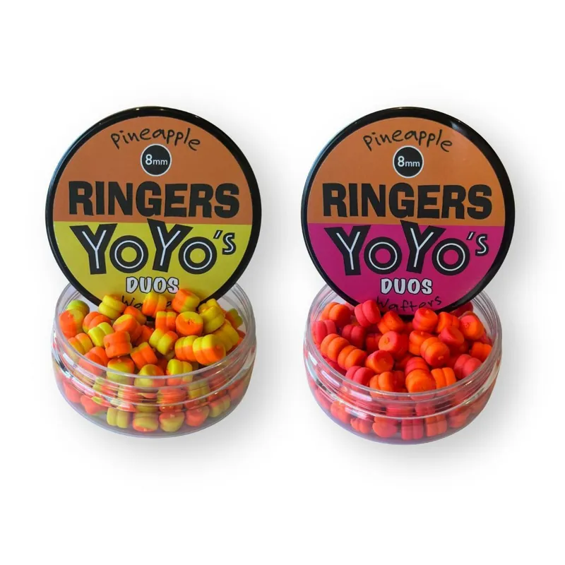 Ringers Yoyo's Duo Wafters Pineapple 8mm Pink Orange Direct Verzonden