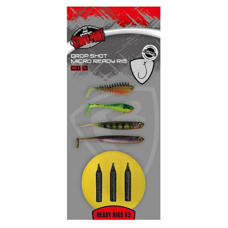 Premium Fox Rage Dropshot Micro Ready Rigs Size 8 - 5g