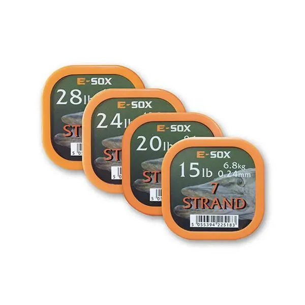 E-sox 7 Strand Pike Wire 15 meter 24lb - 10.9kg Snelle Levering