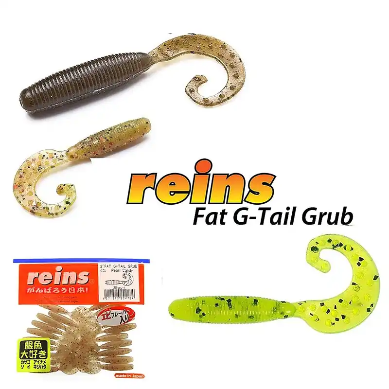 Reins Fat G-Tail Grub 4inch Watermelon Seed Hete Deal