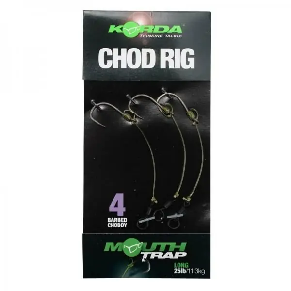 Korda Chod Rig Long Size 6 - 20lb/9.1kg Korting