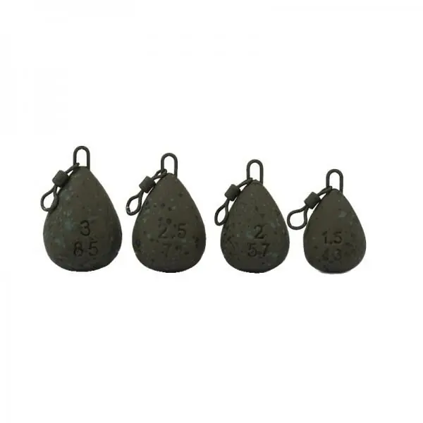 Koop Online Fox Camotex Pear Swivel Leads 2.5oz/70gr