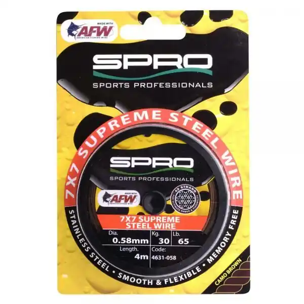 Spro 7x7 Supreme Steel Wire 4m 0.28mm - 9kg Weekendaanbieding
