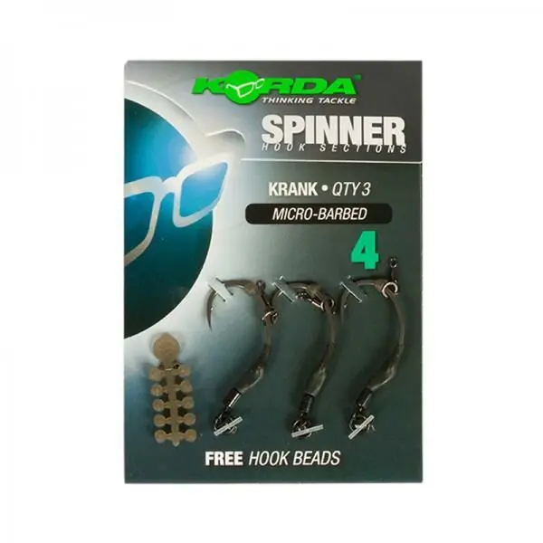 Hoge Kwaliteit Korda Spinner Hook Krank Size 4