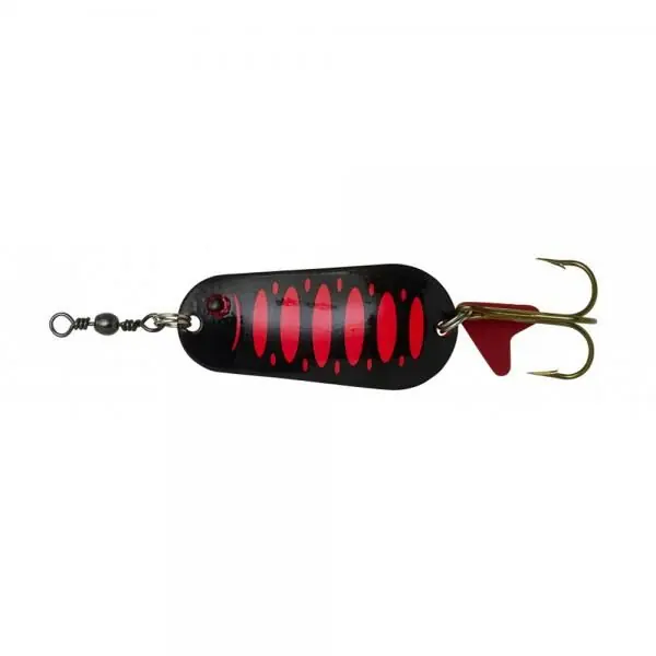 Dagaanbieding Dam Effzett Standard Spoon Fluo Red/Black UV 6.5cm 30g