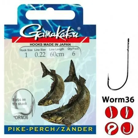 Aanbieding Gamakatsu NS Black Worm 36 2/0 0.25mm