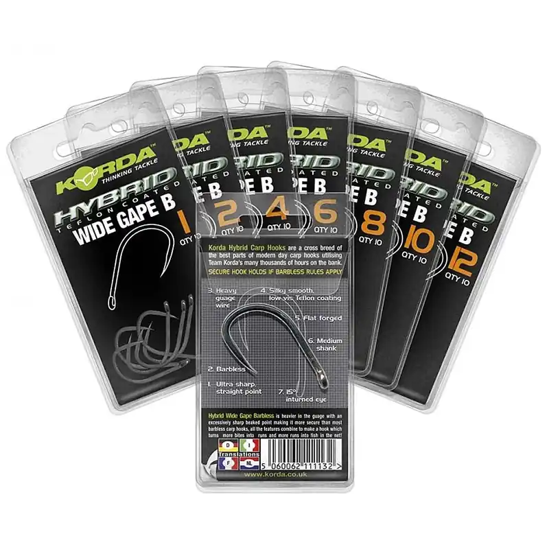 Korda Wide Gape Hook Barbless Size 2 Hete Deal