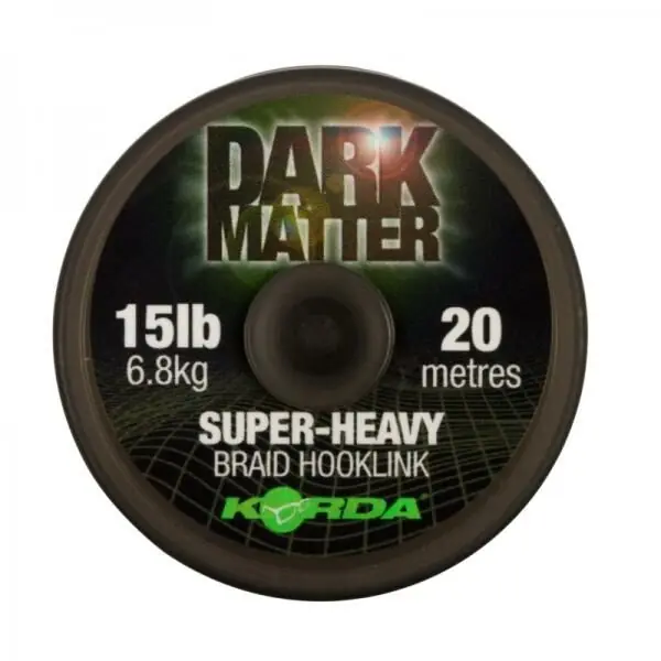 Korda Dark Matter Super Heavy Braid Hooklink 20lb 20m Hoge Kwaliteit