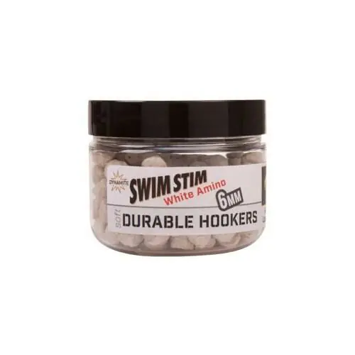 Dynamite Swim Stim Amino White Durable Hookers 8mm 52g Finale Uitverkoop
