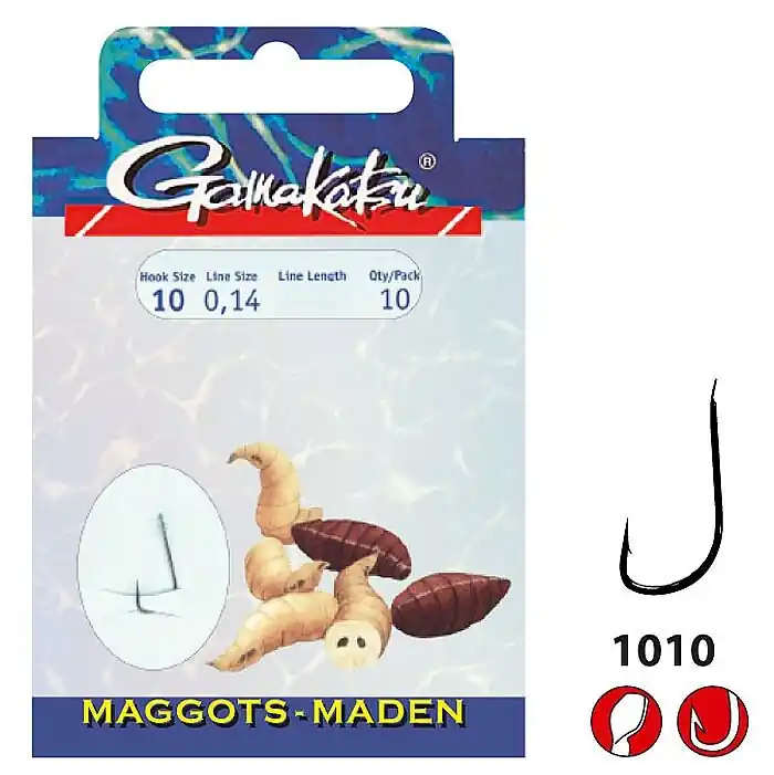 Hete Deal Gamakatsu BKS-1010B Maggots 45cm Size 12/0.12mm