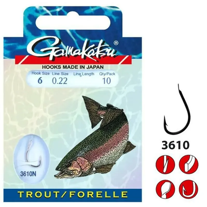 Gamakatsu LS-3610N Forel Onderlijn 100cm Size 10/0.16mm Dagaanbieding