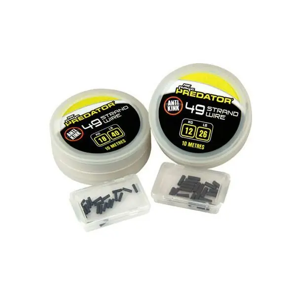 Koopje Fox Rage Predator 49 Strand Steel Wire Incl. Crimps 65lbs/29kg