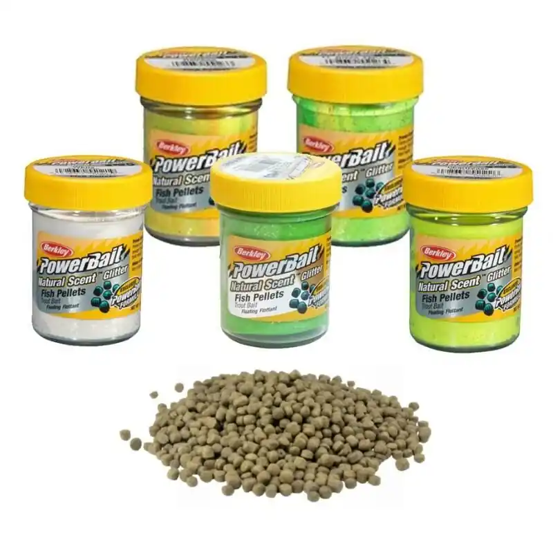 Berkley Powerbait Trout Bait Fish Pellet Fluo Green Yellow Voordeelprijs