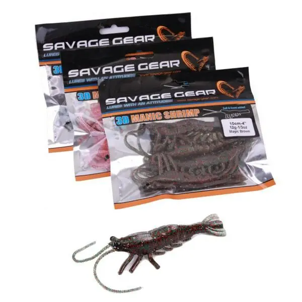 Savage Gear Manic Shrimp 10cm 4pcs Blue Pearl Lage Prijs