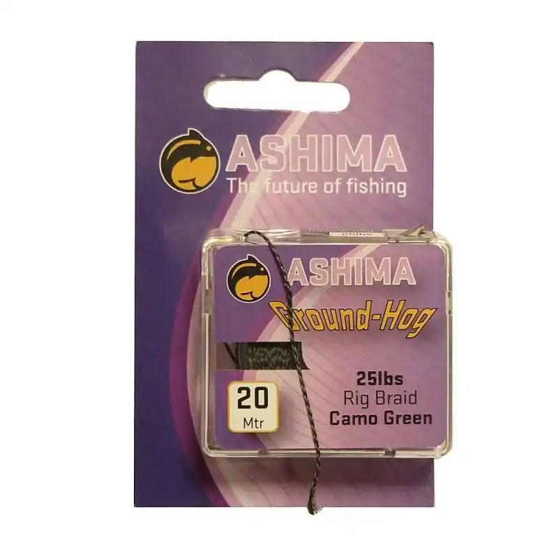 Laatste Versie Ashima GroundHog Rig Braid 20m 25lb/Brown